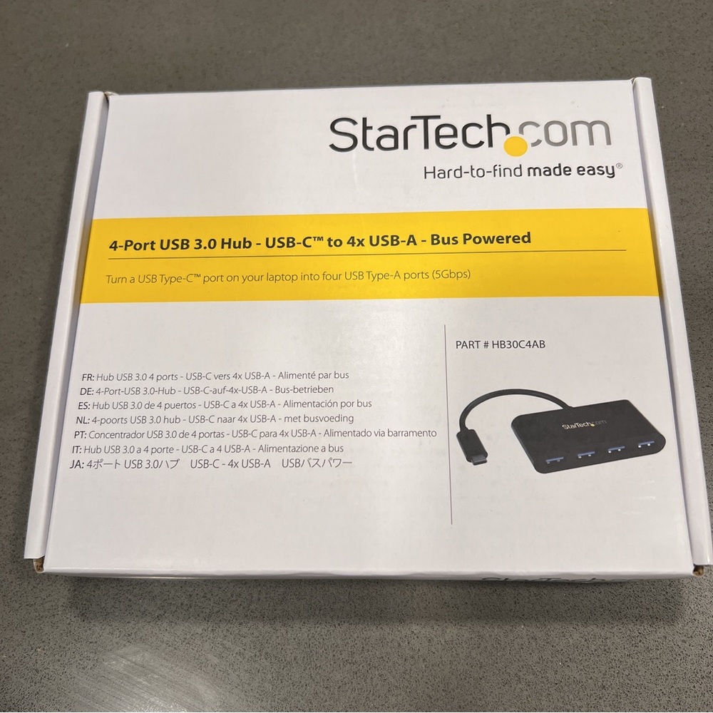 StarTech 4-Port USB-C to 4x USB-A Hub